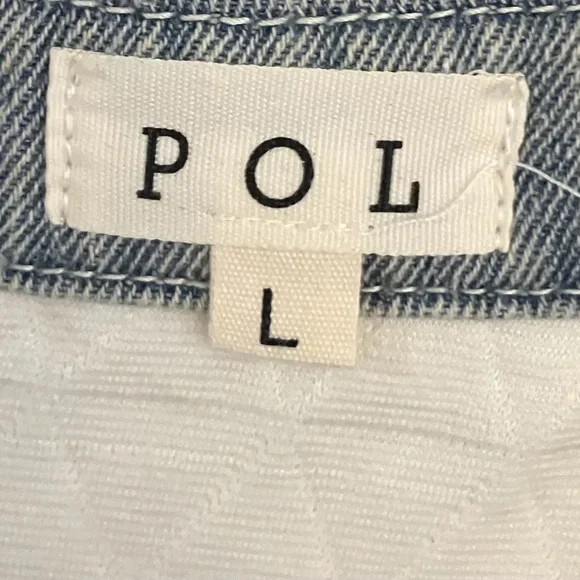 NWT POL Women's Colorful Patchwork Jean Jacket with Granny Square Sleeves - Picture 9 of 9